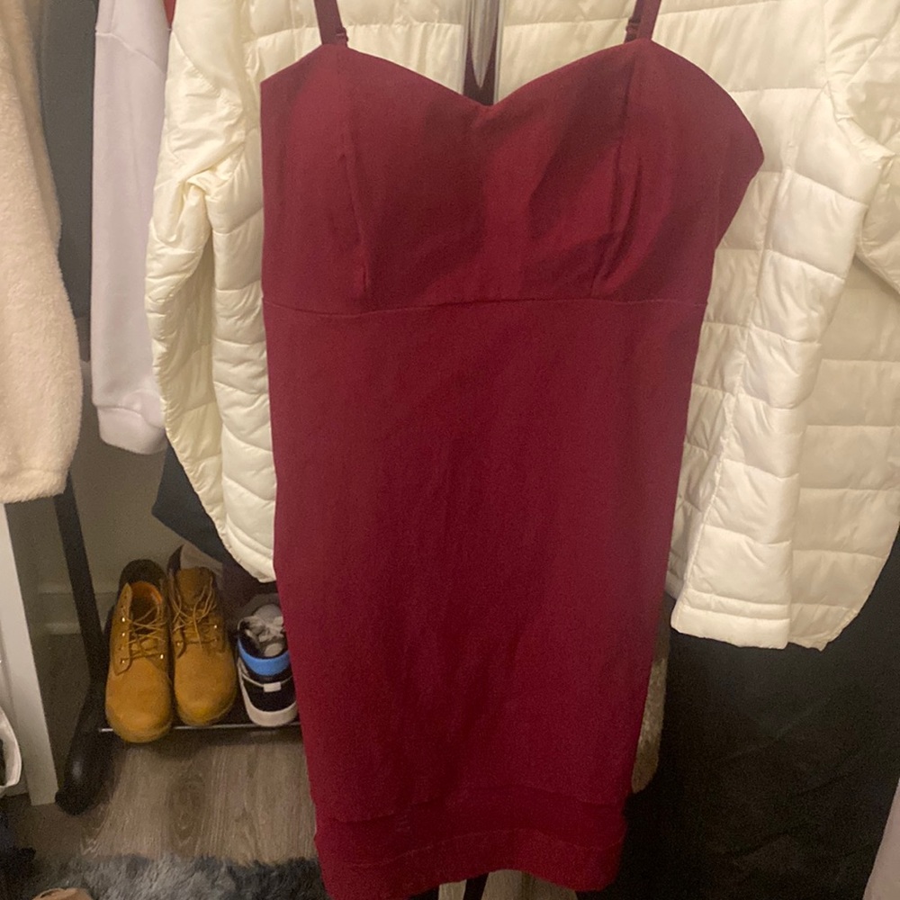 Burgundy dress